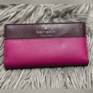 KATE SPADE COLORBLOCK LARGE SLIM BIFOLD WALLET
